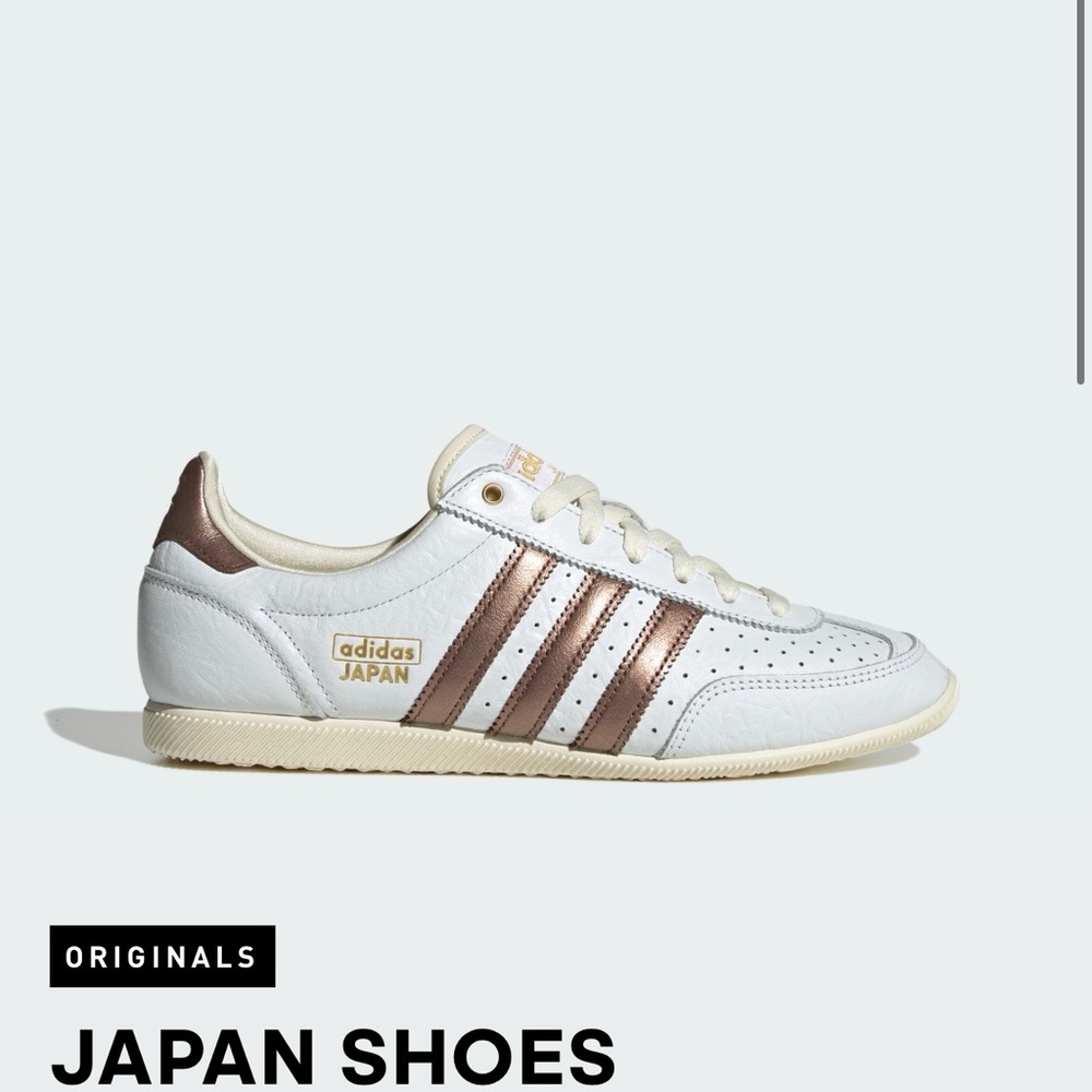 RARE NEW Without Box adidas Japan Women's Sneakers White and Metallic Bronze